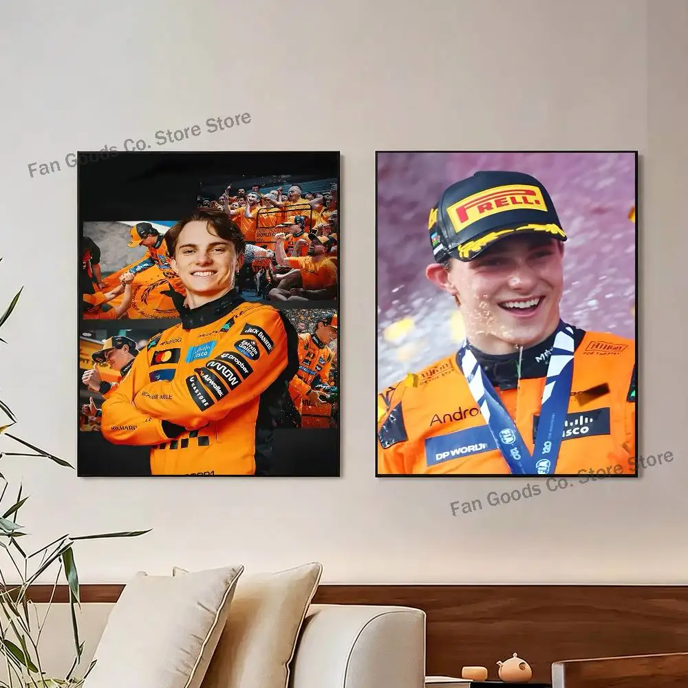 Racing Driver O-Oscar P-Piastr Poster Self-adhesive Art Waterproof Paper Sticker Coffee House Bar Room Wall Deco