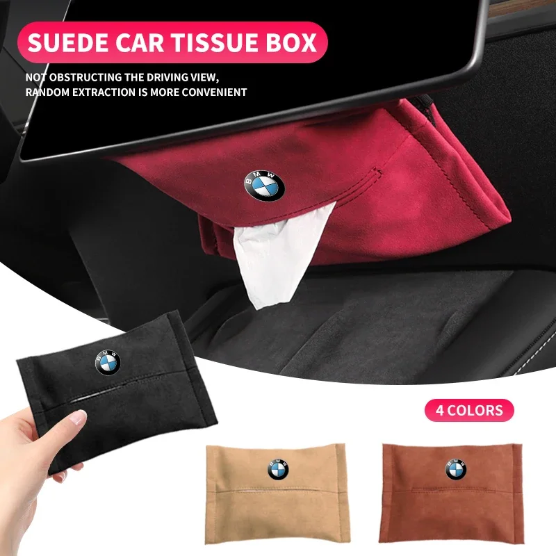 Car Tissue Bag Box Seat Back Hanging Storage Tissue Bag For Bmw E46 E90 E60 F10 F30 E39 E36 F20 E87 F20 F40 E88 M M2 M3 M4 M5 M6