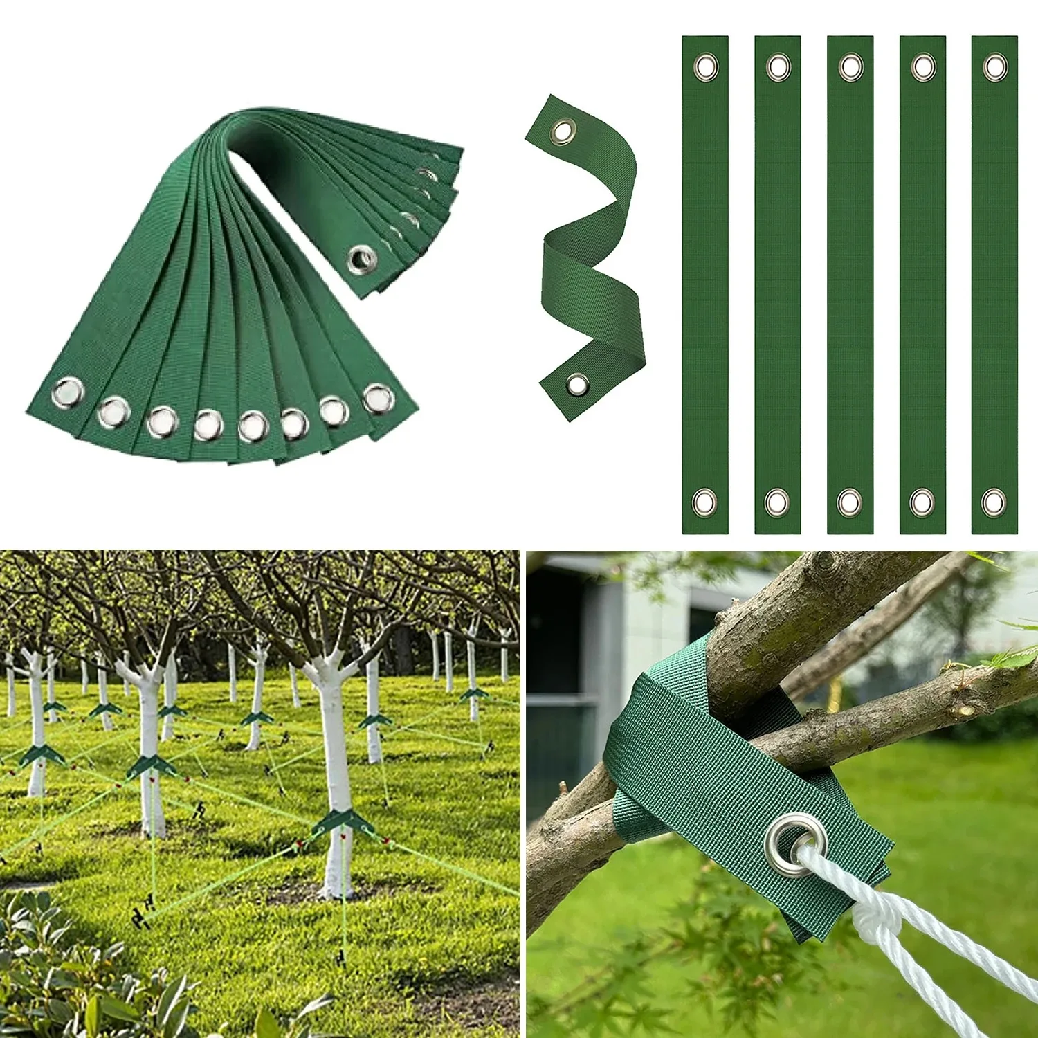 6-2pcs Windproof Tree Belt Anti-Hurricane Stereotyped Nylon Fixed Strap Newly Planted Branch Belt Tree Straightening Supporter