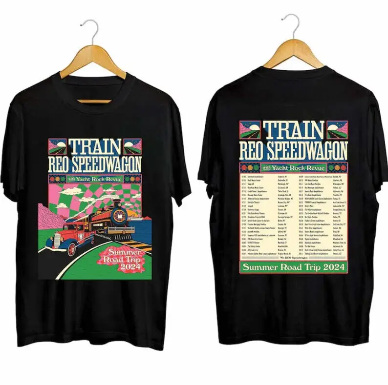 Train & Reo Speedwagon 2024 Tour Shirt, Summer Road Trip Concert Tee