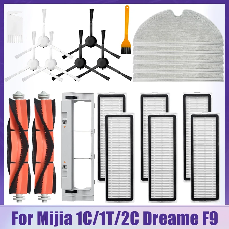 Dành Cho Xiaomi Mijia 1C STYTJ01ZHM 1T 2C Dreame F9 Robot Hút Bụi Bên Hông/Chính Bàn Chải Bao Lau Vải vải Vụn Bộ Lọc Hepa Phụ Kiện