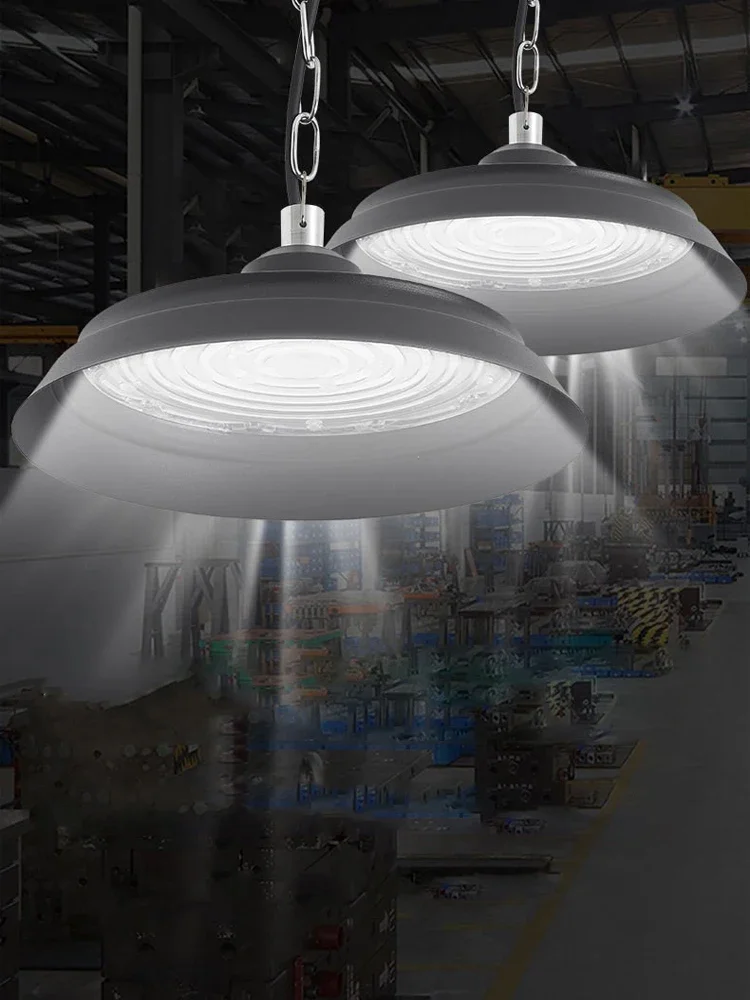 

Супер яркие светодиодные фонари High Bay 50 Вт/100 Вт/200 Вт водонепроницаемые НЛО коммерческие промышленные складские гаражные мастерские освещение