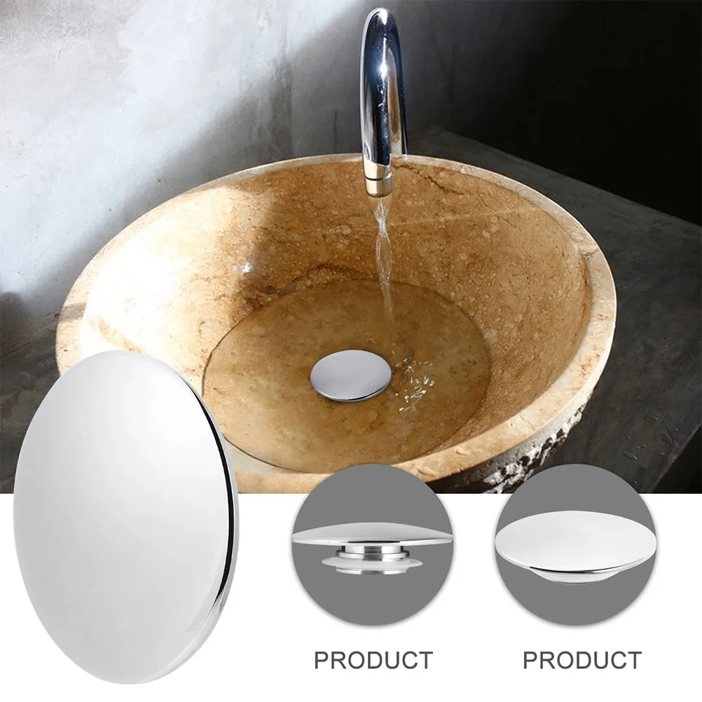 

2 Pcs Drain Stopper Cover Bounce Panel Washbasin Drainer Filter Bathroom Sink Tub Strainer Long Service