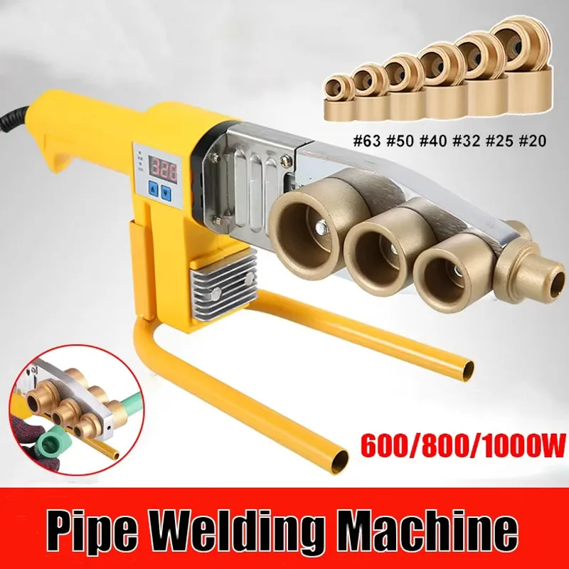 600/800/1000 W Rohr Schweißen Maschine Rohr Lötkolben Kunststoff Schweißen PB/PP/PE/PPR Rohr Heizung Heißer Schmelzen Werkzeug 63/32 Typ
