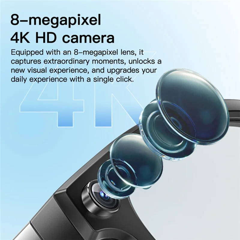 Okulary JABS-AI Smart Camera 800W do biura, podróży służbowych, tłumaczenia w czasie rzeczywistym, stabilizacja obrazu HD, okulary muzyczne