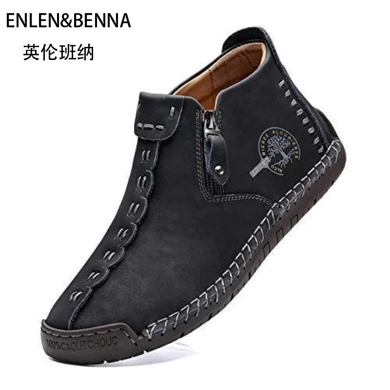 

Популярная мужская обувь 2025 года, универсальная мужская повседневная нескользящая износостойкая высококачественная кожаная обувь для ленивых, уличная обувь