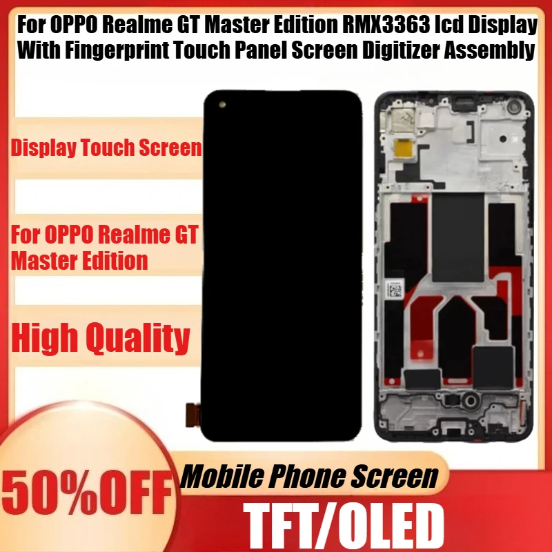 

New TFT/OLED For OPPO Realme GT Master Edition RMX3363 lcd Display With Fingerprint Touch Panel Screen Digitizer Assembly