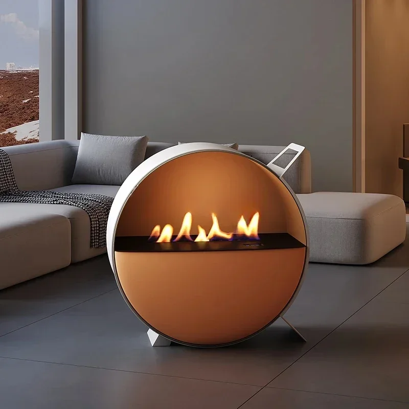 

Высококачественная внутренняя спиртовая отопительная печь, мобильный камин, круглый художественный камин