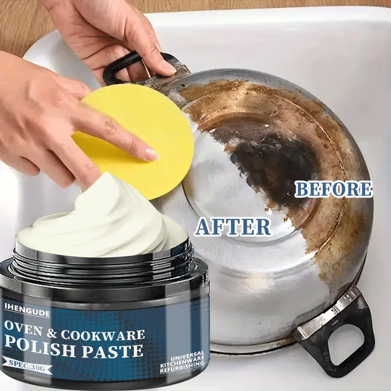 Metal Cream Rust Remover 30g Universal Polishing Paste Multi-Purpose Kitchenware Cleaning Cream for Pots - view 2