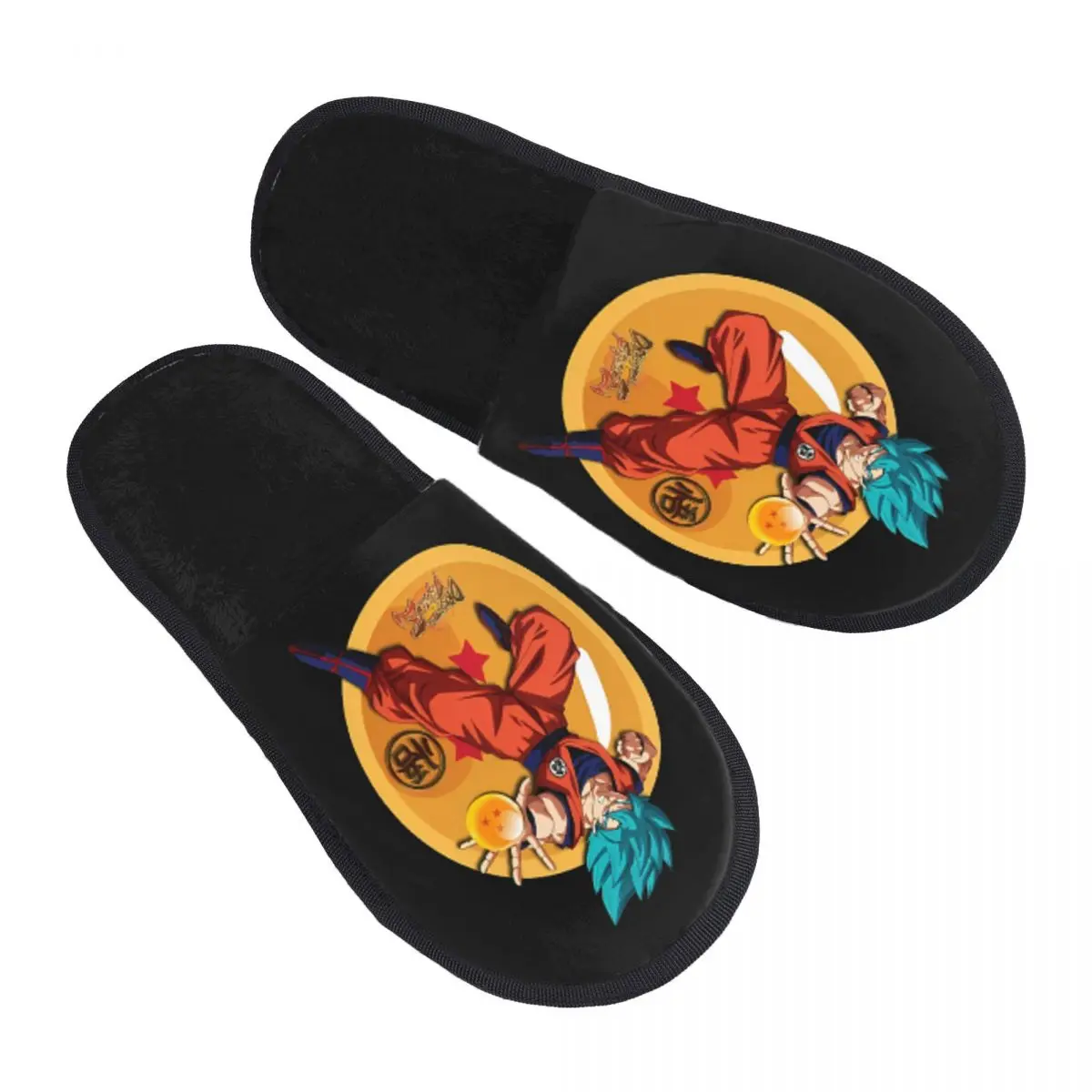 D-Dragon-Ball-L DragonBallz DBZ Winter Cotton Home Slippers Bedroom Soft Memory Foam Slides Non-slip
