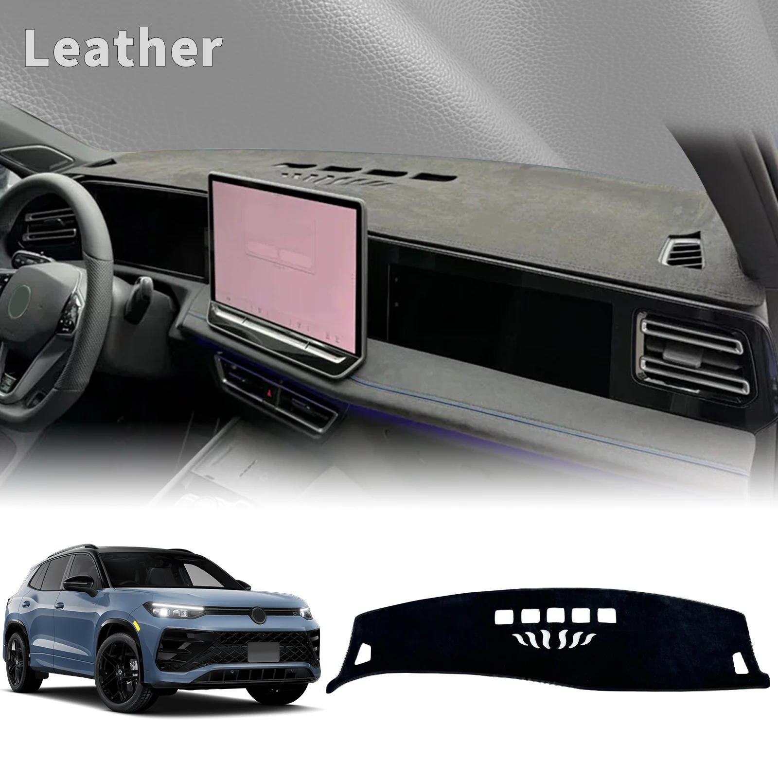 يصلح لفولكس واجن تيجوان تايرون 2024-2026 2027 سيارة داشمات غطاء لوحة القيادة وسادة داشمات ظلة واقية السجاد الملحقات #1