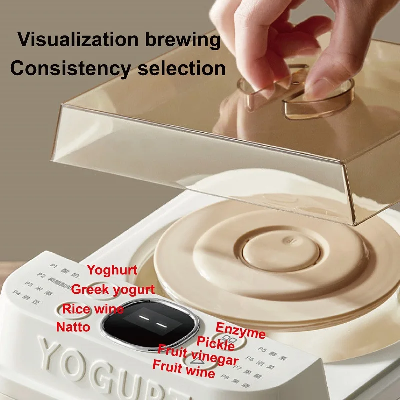 자동 요구르트 메이커 홈 독립형 4 컵 요구르트 다기능 막걸리 과일 식초 일정한 온도 발효기 기계