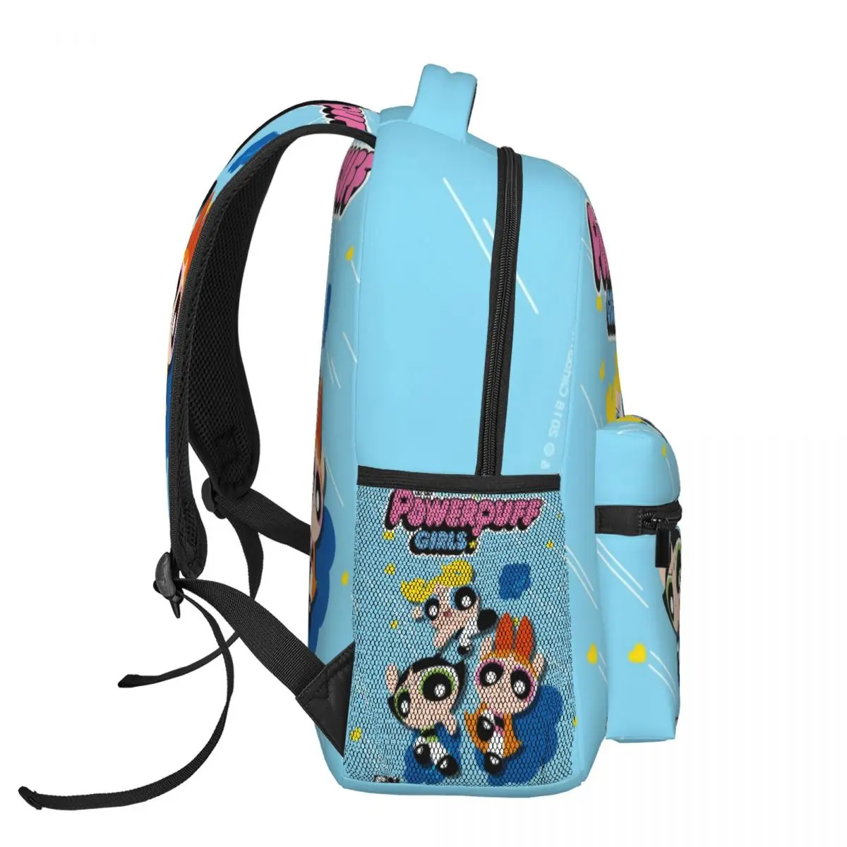 The-Powerpuff-mochila impermeable de gran capacidad para niñas y niños, mochila ligera para estudiantes, 17 pulgadas