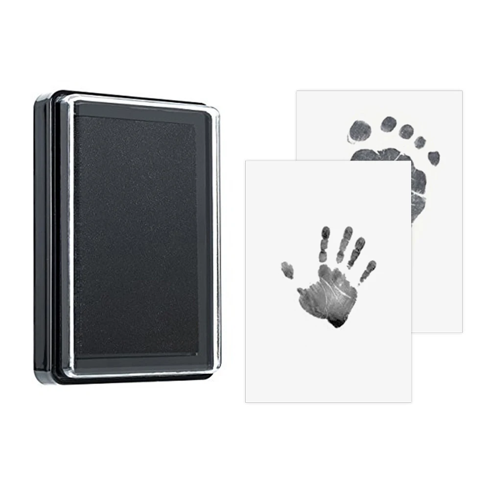Çevre dostu bebek bakımı toksik olmayan Handprint ayak izi künye kiti hediyelik eşya döküm yenidoğan inkpad