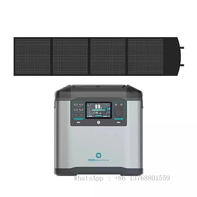 Battery Portable 110V Rated Output 2000W Lifepo4 New Energy Camping Solar Power Station P25 Max