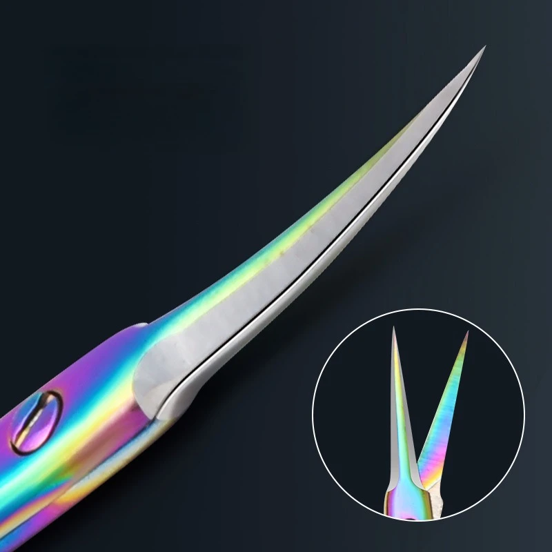 1 قطعة مقص تقشير احترافي حاد القراص المتقلب بشرة من الفولاذ المقاوم للصدأ المقص القاطع أدوات مانيكير الأظافر