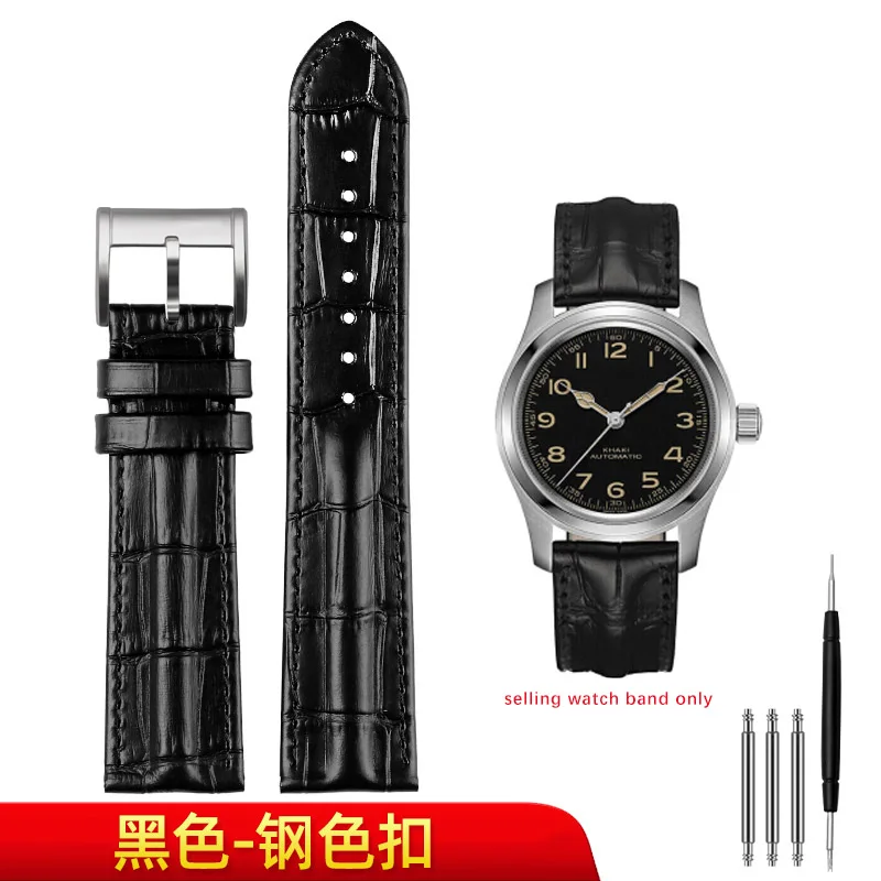 Cowhide Watch Band For Hamilton Jazzmaster H32705551 H32625555 H32705521 Strap 20mm 22mm Universal Waterproof