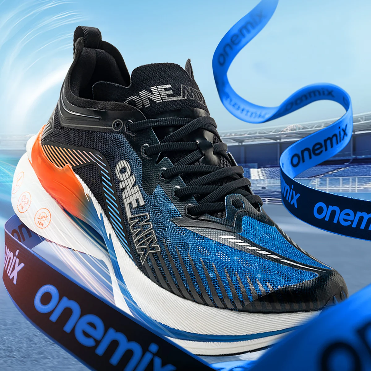 

Гоночные кроссовки ONEMIX для марафона и бега с углеродной пластиной 2024, профессиональная стабильная поддержка, ударопрочный рельеф, сверхтонкие кроссовки