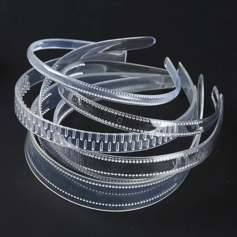 10 Stück Transparente Haarbänder Haarreifen Gezahnte Rutschfeste Klare Plastik-Stirnbänder DIY Haarspange Minimalistisches Koreanisches Haarband – Detail 6
