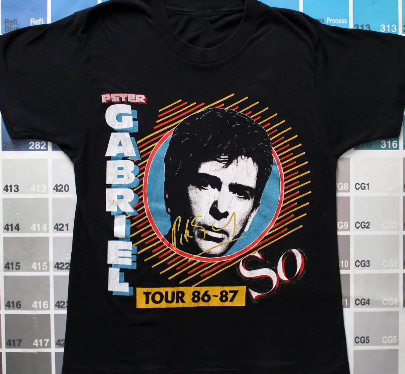 VTG Peter Gabriel Tour Men T-shirt Black Cotton Unisex All Sizes 48