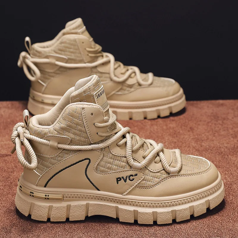 

Men Outdoor Ankle Boots 2025 Autumn Comfortable Non Slip Casual Shoes Short Boots Fashion High Quality High Top Sports Shoes