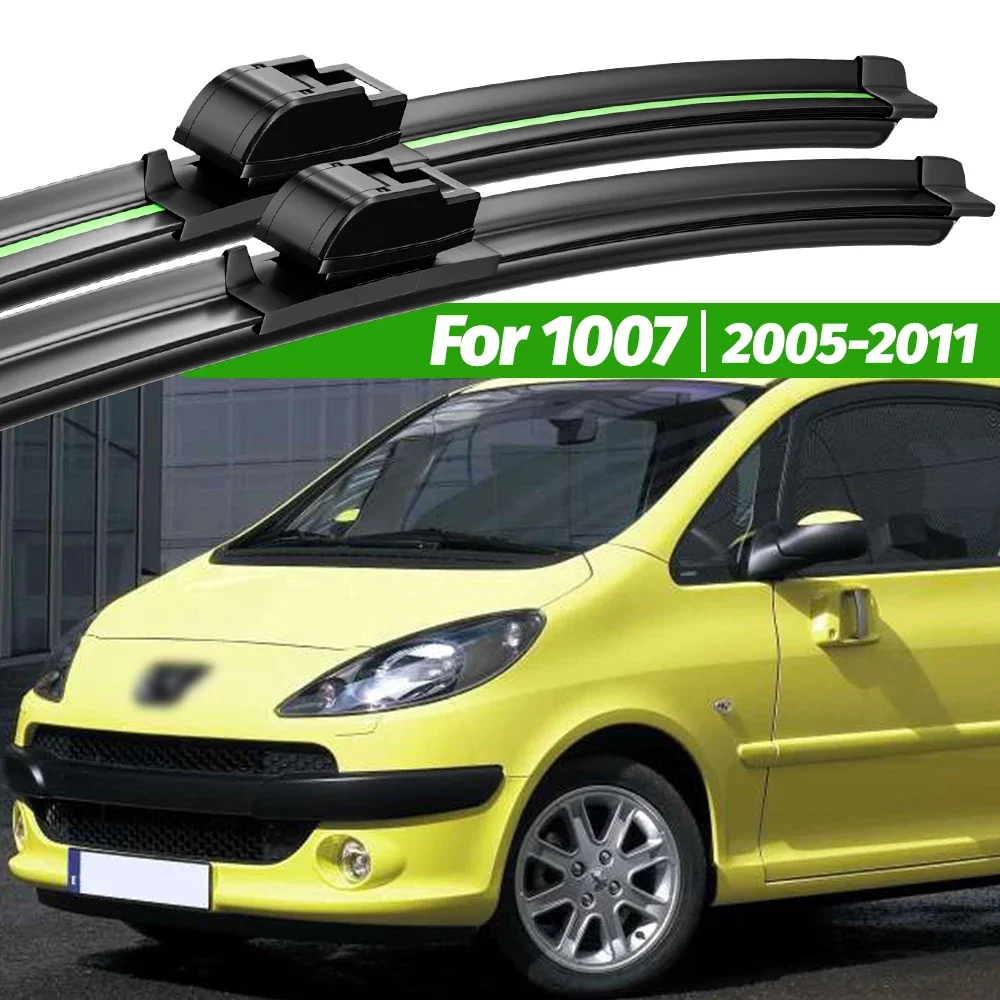 

For Peugeot 1007 2005-2011 2pcs Front Windshield Wiper Blades 2006 2007 2008 2009 2010 Windscreen Window Accessories