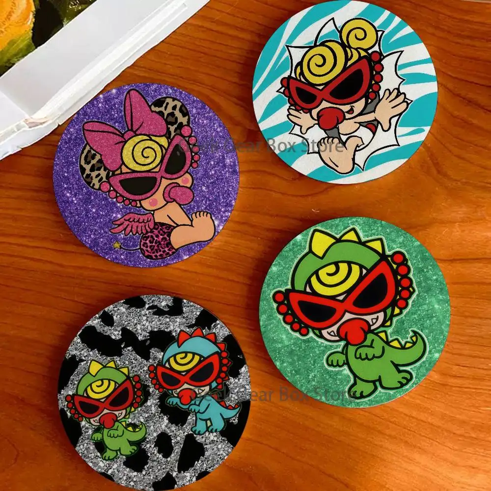 

H-Hysteric M-MiniES Round Coaster Non-slip table mat Insulated Coasters Kitchen Dining Room Tabletop Decor