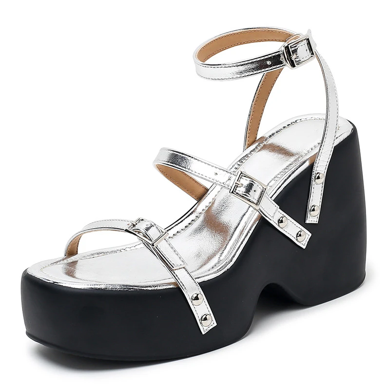 

Thick-soled Sandals for Women 2026 Summer, New Height-increasing Wedge Heel Casual High-heeled Fashionable Women's Shoes，34-39