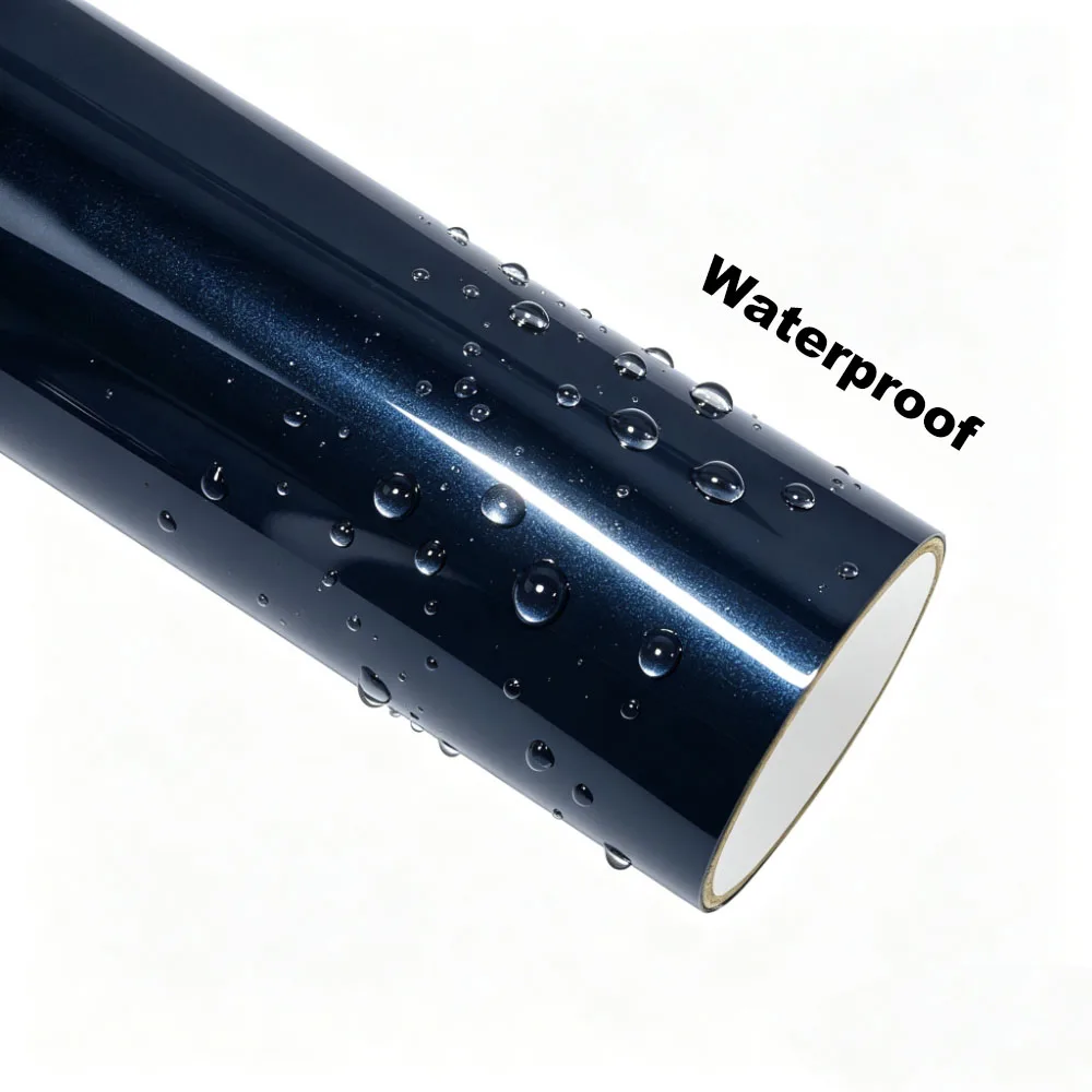 Self-Adhesive Navy Blue Car Wrap Vinyl Film PVC Body Cover Foil for Auto Motorcycle Color Changing Exterior Decoration Kit