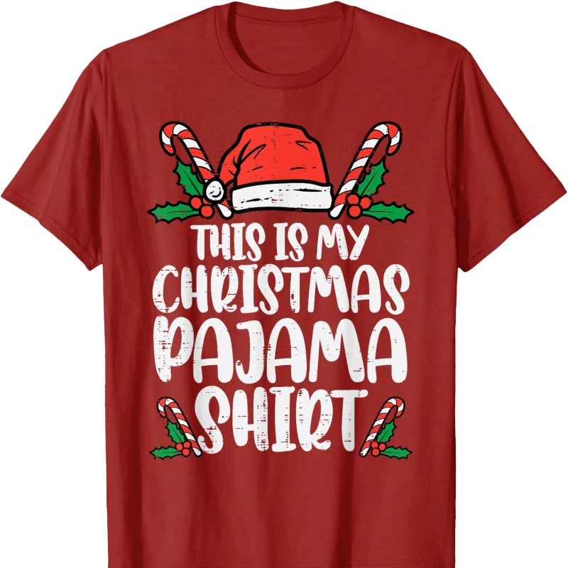 

This Is My Christmas Shirt Funny Xmas Women Cotton T-Shirt Crew Neck Short Sleeve All Seasons Casual Fashion Aesthetic Clothes