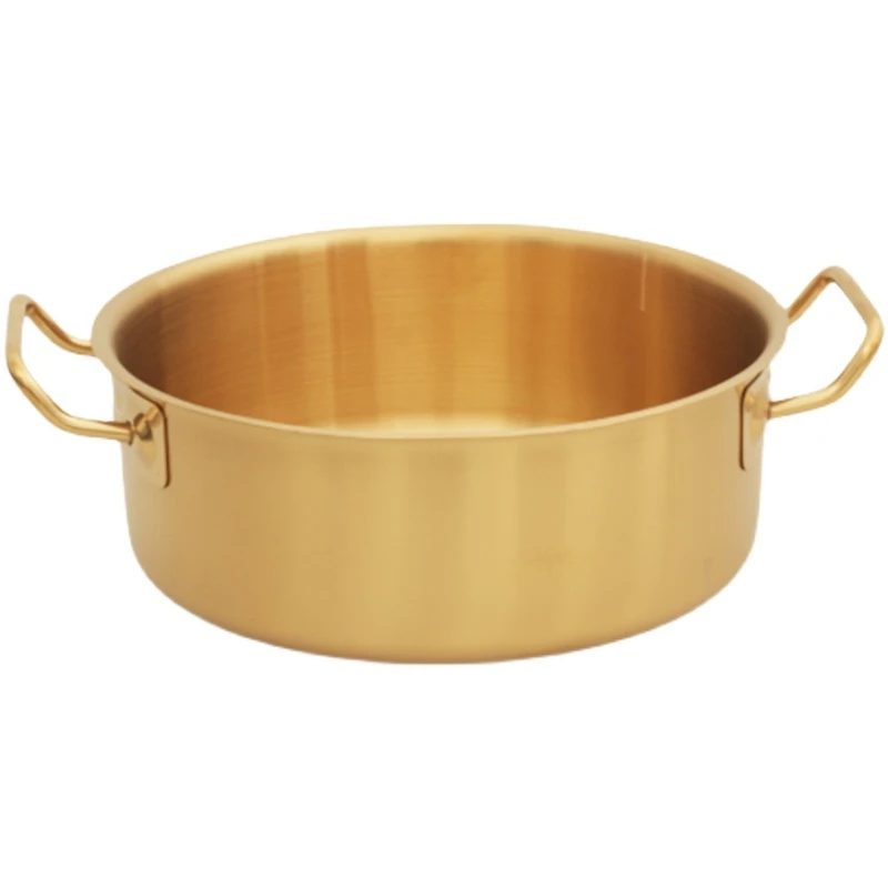 Double flavor pot Commercial gold imitation copper pot Universal soup pot for induction cooker Stainless steel hot pot hotpot