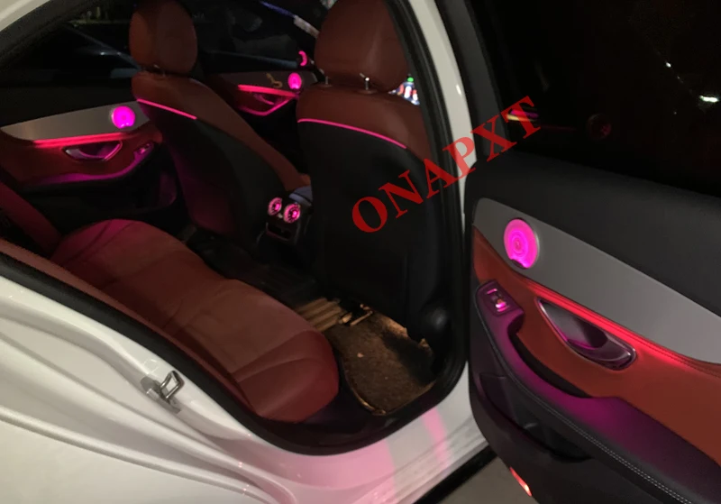 Komplettes Set 64 Farben für Mercedes Ambientebeleuchtung LED C/GLC 2014-2022 x253 w205 Turbinen-Luftauslass Rotierende Hochtöner-Beleuchtung – Detail 9