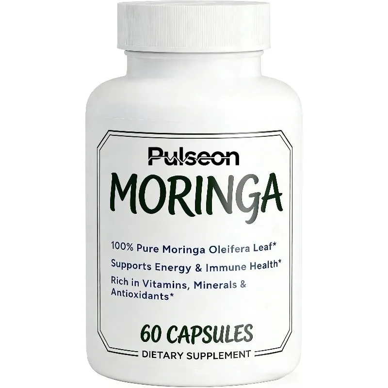 Pure Moringa Supplement -60 Capsules of Plant-based Superfood