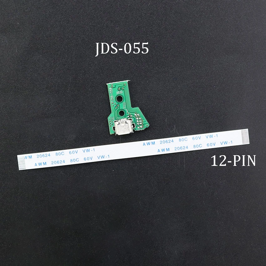 1 set suitable FOR PS4 USB charging port JDS-030/JDS-011/JDS-001/JDS-055/JDS-040 socket 12/14 pin controller cable replacement