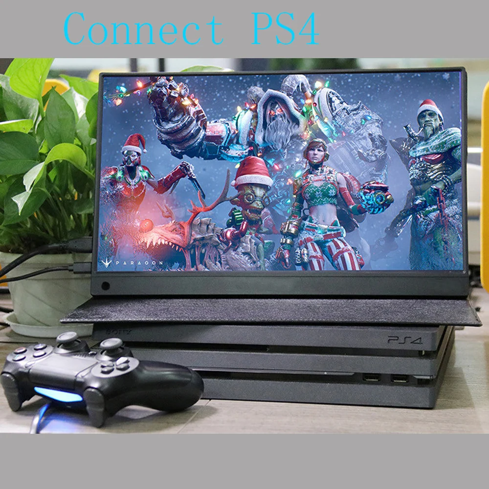 Ultra-fino usb tipo-c portátil computador monitor magro 15.6 Polegada 1080p display lcd ps4 portátil monitor