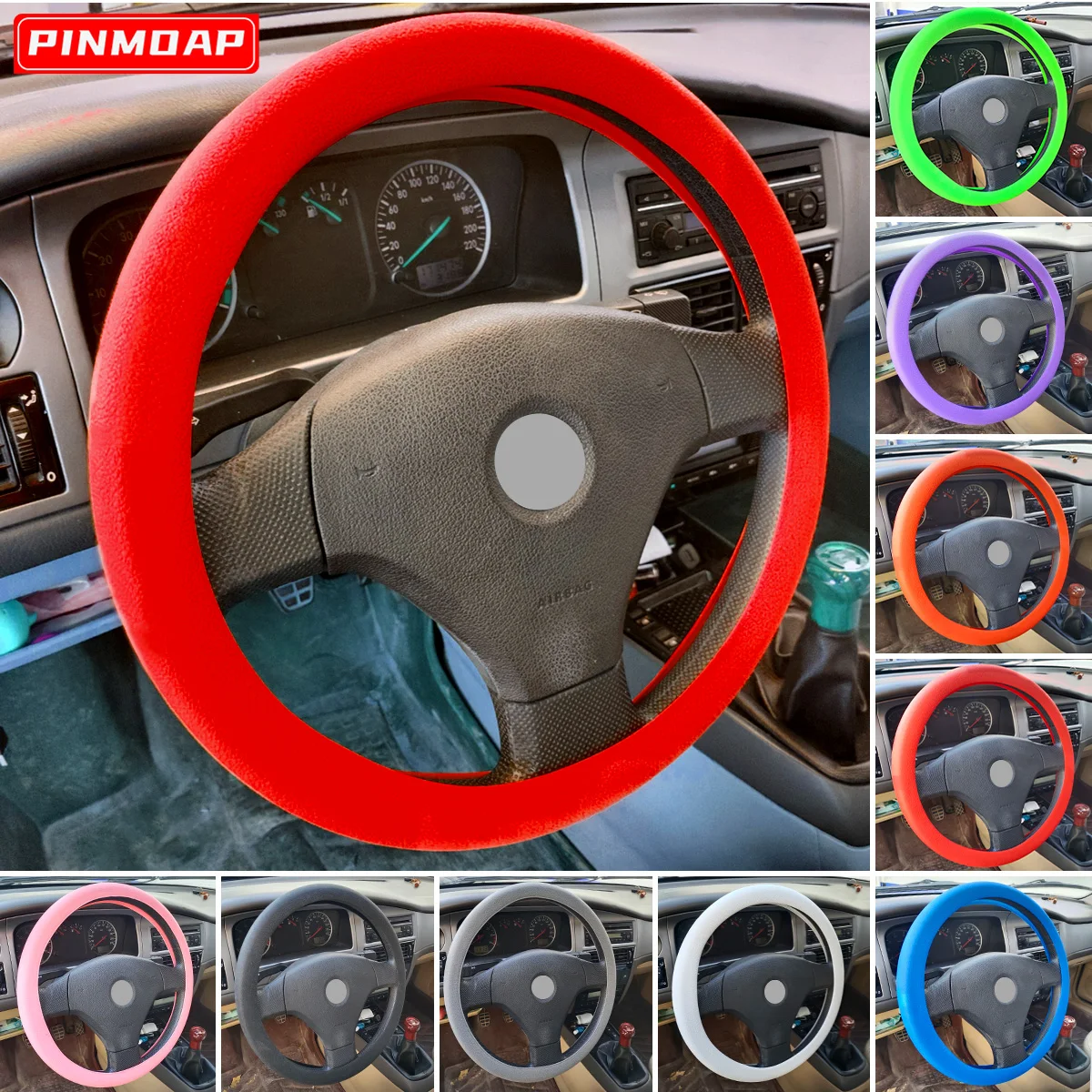 General Motors Silicone Steering Wheel Cover Protective Cover Soft Elastic Color Automotive Decorative Steering Wheel Cover