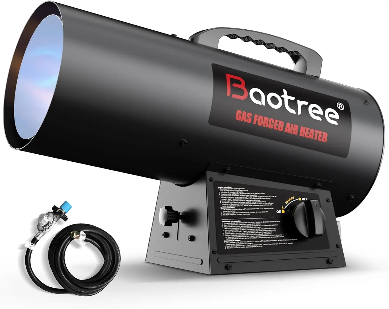 

Пропановый обогреватель 60 000 БТЕ, шланг 10 футов с регулятором, портативный для гаража, магазина, рабочей площадки