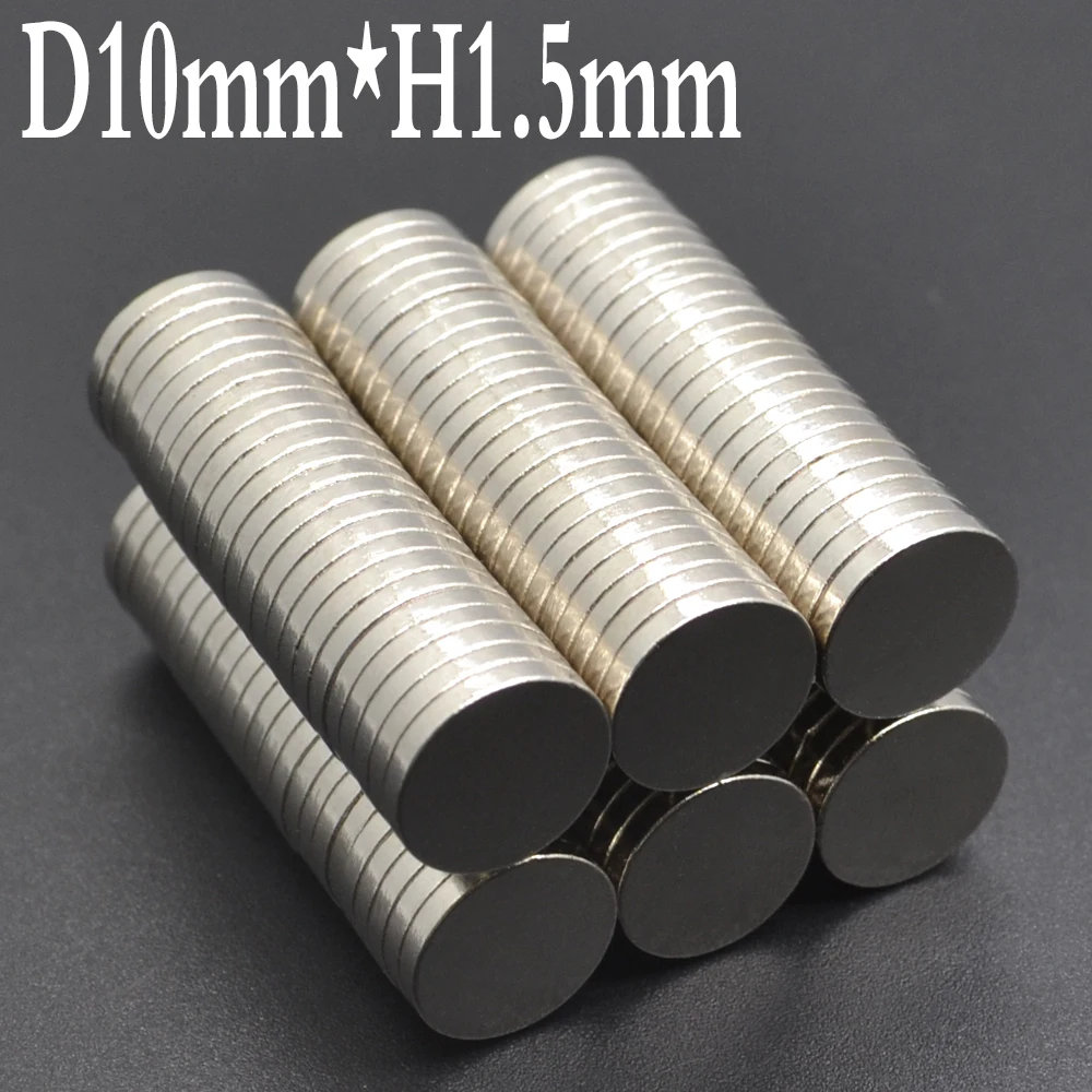 

1000pcs 10x1.5mm Super Powerful Bulk Round NdFeB Neodymium Disc Magnets Dia10mm x 1.5mm N35 Rare Earth NdFeB Magnet 10x1.5 imane