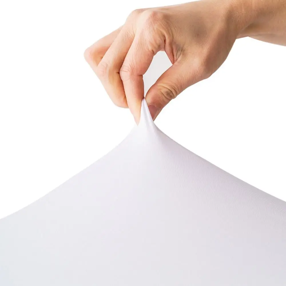 لوازم الحفلات غطاء طاولة مرن من حرير الحليب مقاوم للماء مفرش طاولة طعام مستدير بلون سادة مفرش طاولة خارجي #2