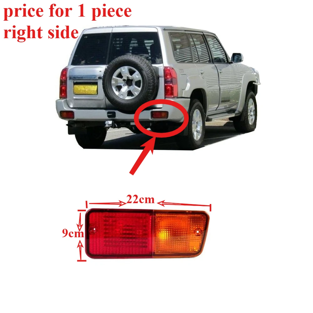 

Right Side Tail Stop Parking Light for Nissan Patrol Y61 Bumper Light for Y61 Rear Bumper Lamp Turning Signal Lamp with Bulb