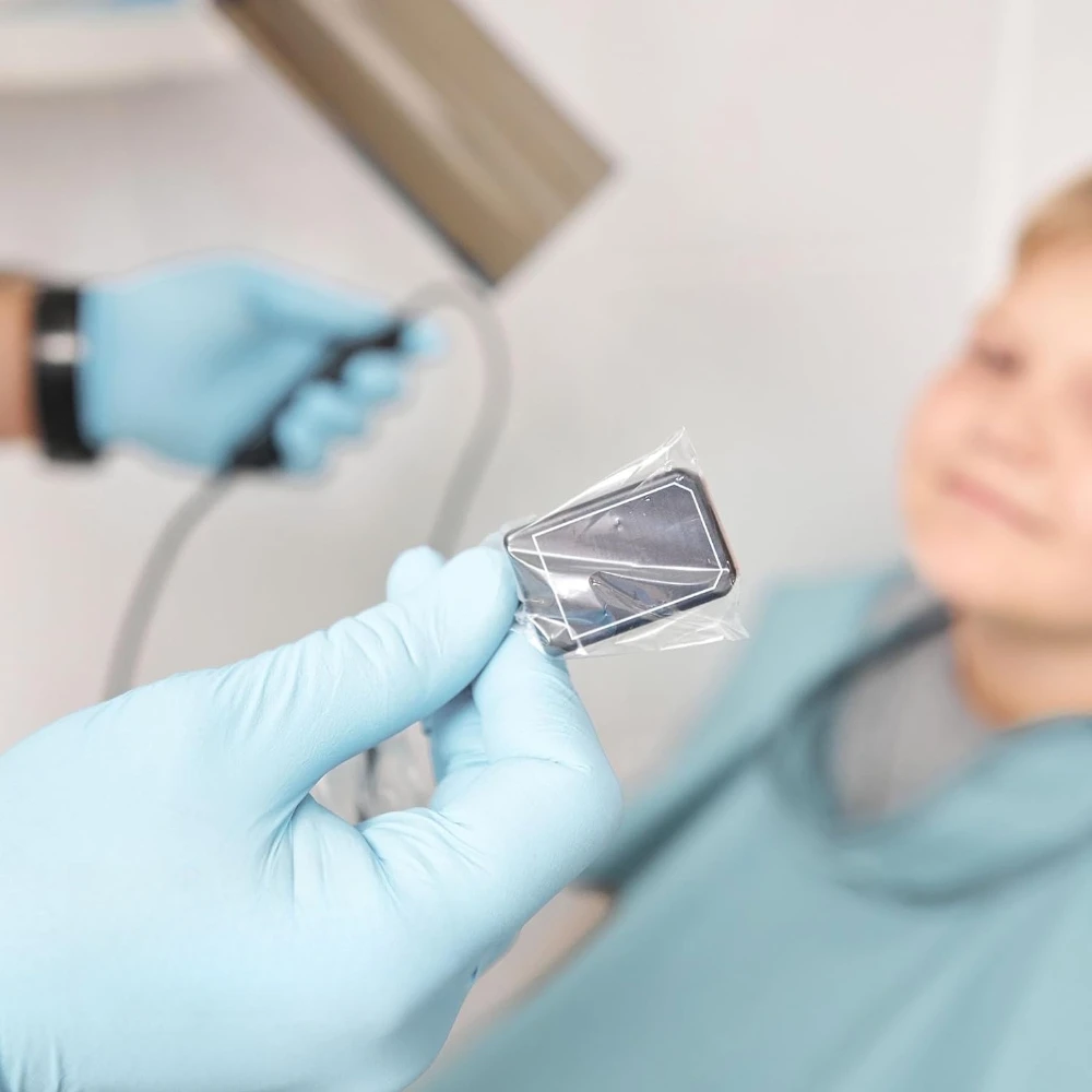 200/500 قطعة الأسنان الأشعة السينية الاستشعار غطاء الأكمام واقية حاجز المغلف 8x1-5/8 بوصة التصوير الطبي الاستشعار يغطي للأسنان #2