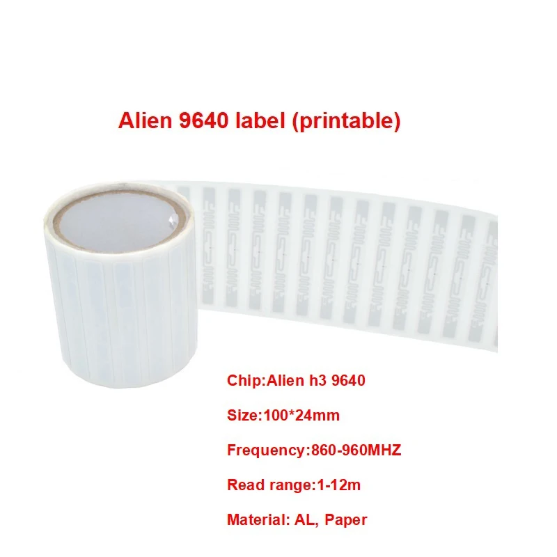 Asset EPC Class 1 Gen2 ISO18000-6C Passive Tag Label Sticker U8 Chip Disposable PET Paper UHF RFID 860-960mhz Long Range 1-25m