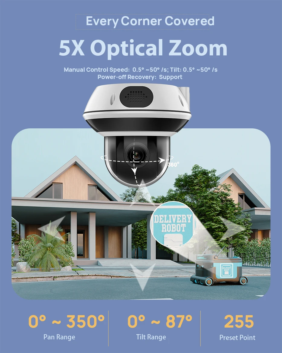 Vikylin 8MP Dome PTZ 5X Zoom I - Home Security Online review and price