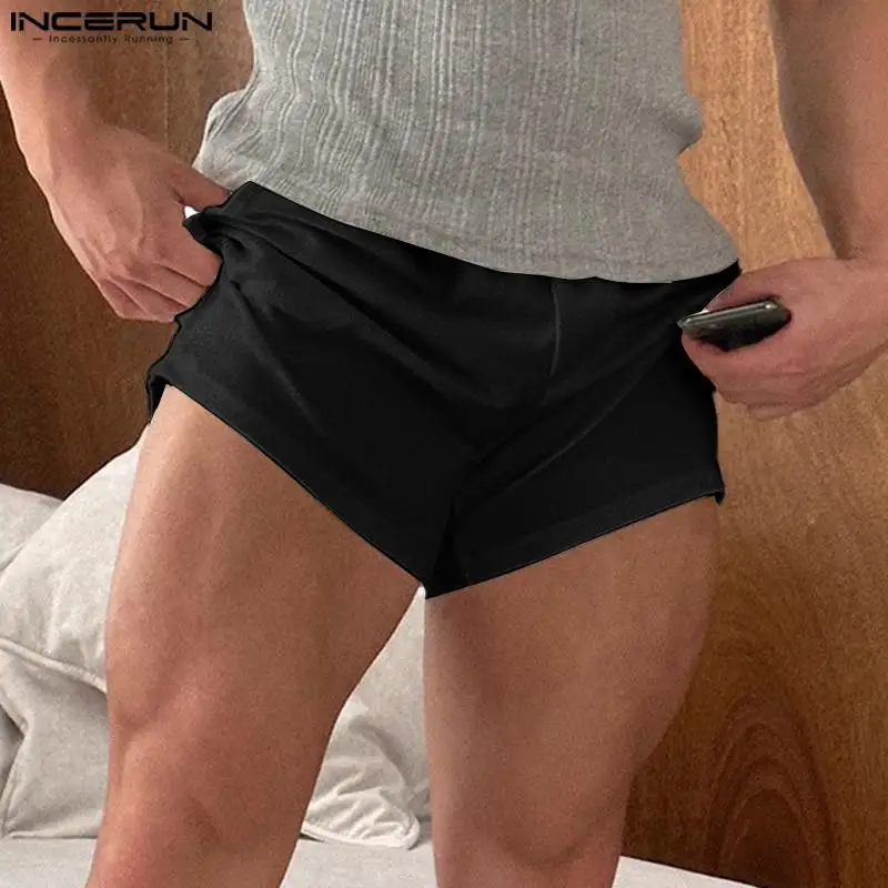 INCERUN 2024 Korean Style Shorts New Men Summer Fashion Sports All-match Shorts Casual Streetwear Male Solid Simple Shorts S-5XL