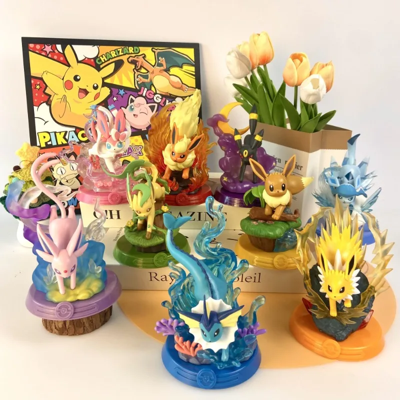 Покемон Пикачу, высокое качество, мультяшный пригодный бар, Eevee, домашнее животное, эльфы, куклы, украшения, детский фестиваль, подарок на день рождения, игрушки