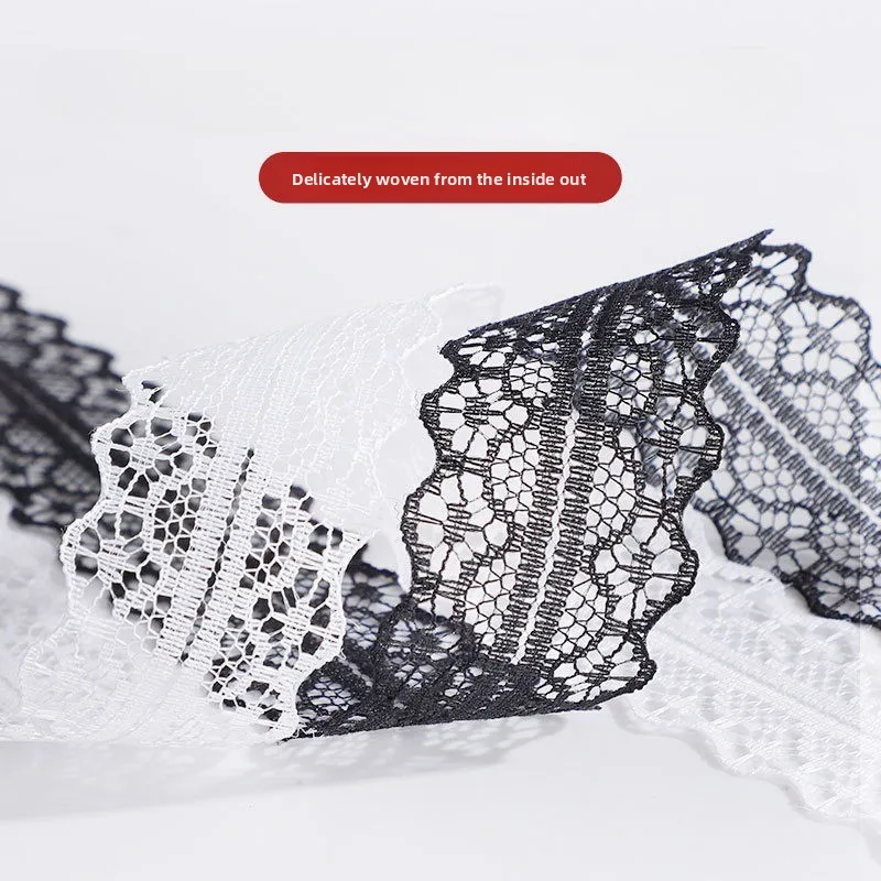 

New White Black Lace Shoelaces, DIY Ballet Cute Girl Accessories, A Pair of Silk Lace Lace Shoelaces, Yarn Hook Loop Accessories