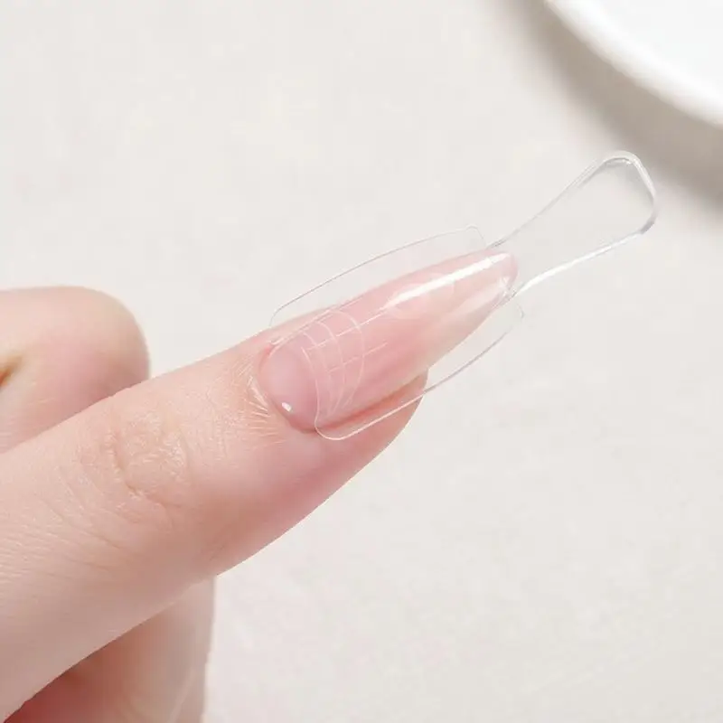 60Pcs Oval & Square Nail Extension Dual Form, No Paper Forms Required, Sandwich Nail Forms for Easy Acrylic Nail Extensions
