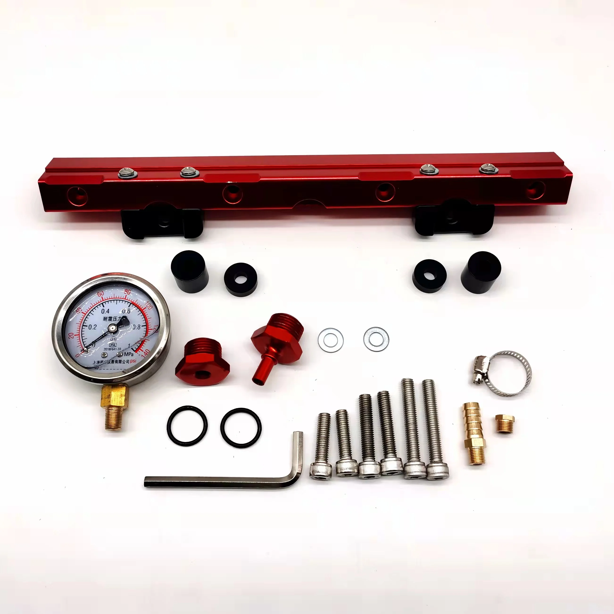For Yamaha 1.8L High Flow Billet Fuel Rail – SVHO / SHO / HO – Supports 500+ HP – Red, Black, Silver – Complete Kit