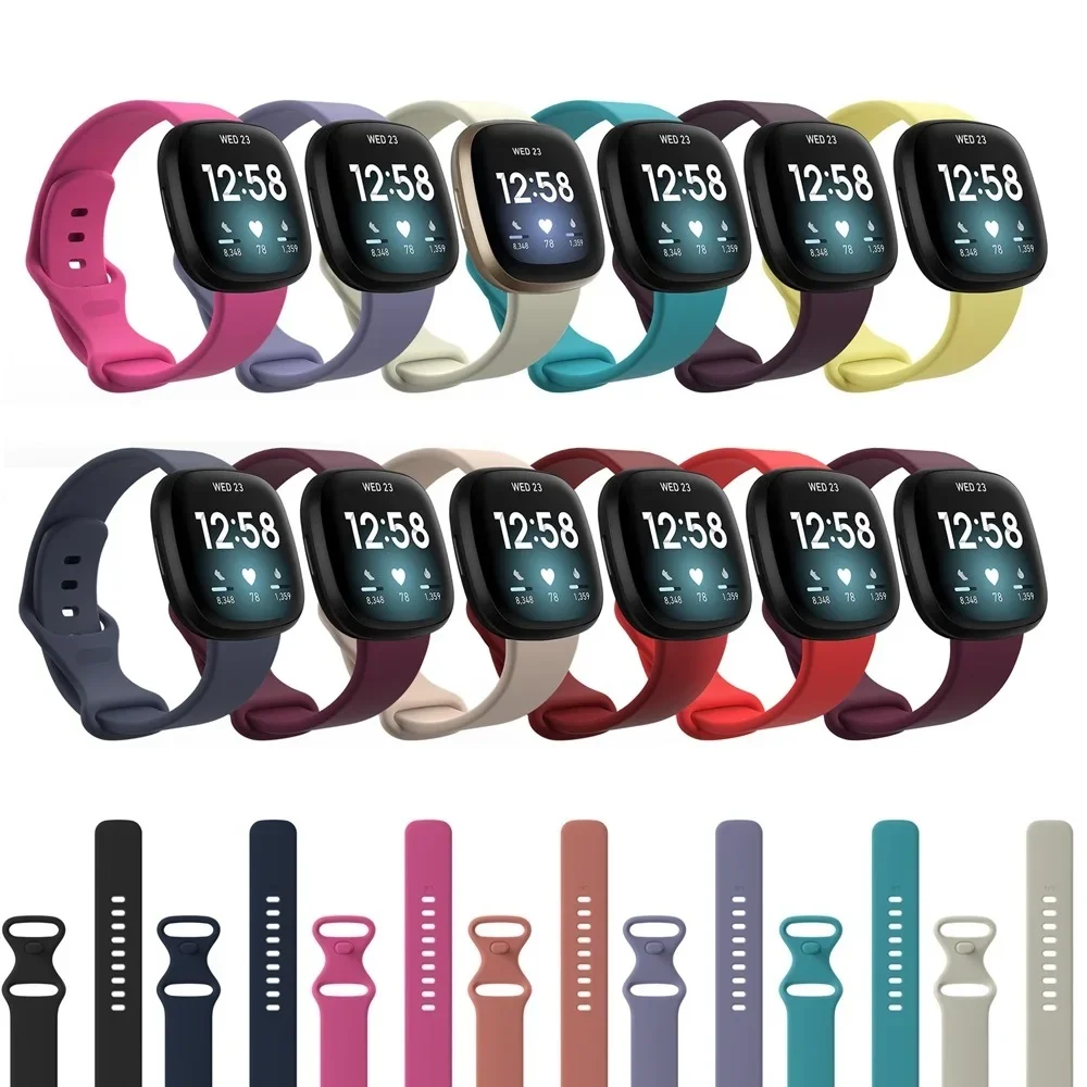 

Silicone Strap For Fitbit Versa 3 & Sense Original Bands Soft Breathable Bracelet For Versa 4 Sense 2 Waterproof Watchband New