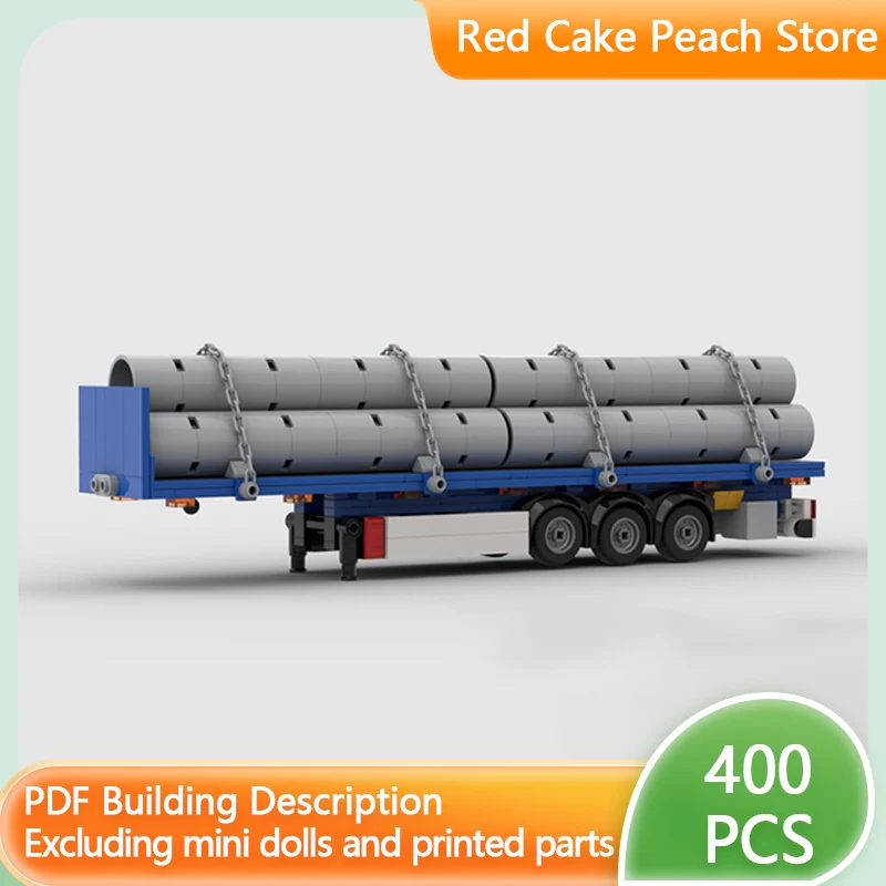 

City Car Model MOC Building Bricks Classic Flat Bed Trailer Modular Technology Children Holiday Gifts Assemble Toys Suit